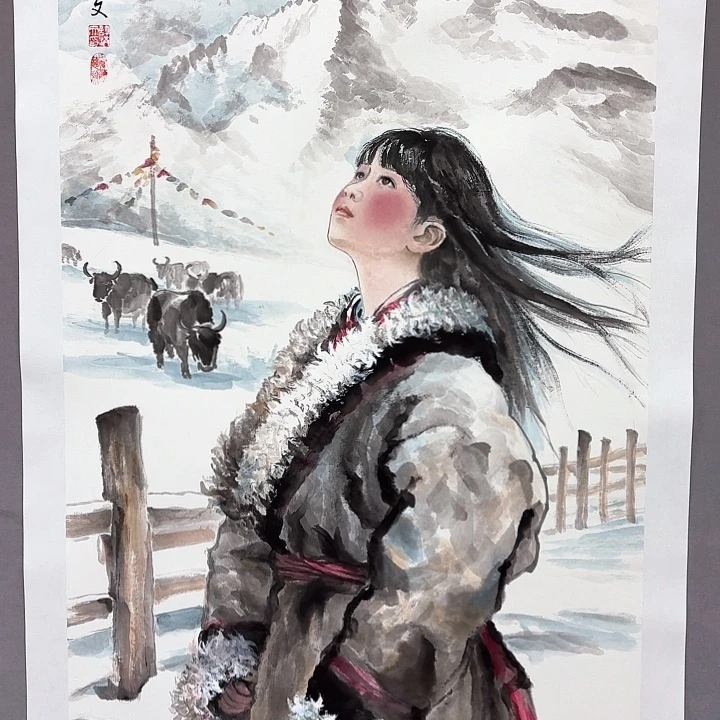 国画亲笔手绘放心去藏