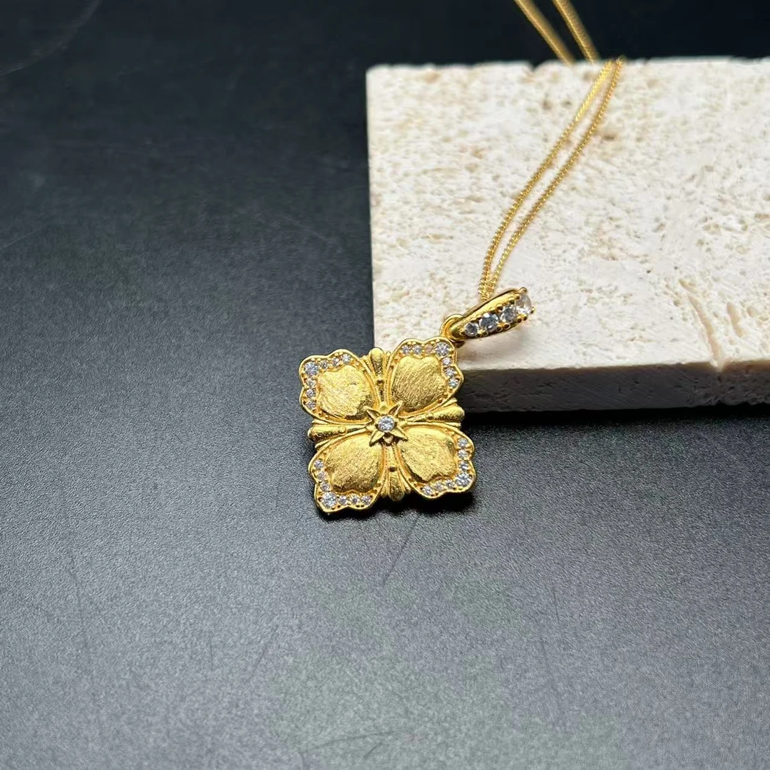 925银银制品 【北野珠宝】S925银吊坠-B44H-243尺寸21x21mm（带银链）