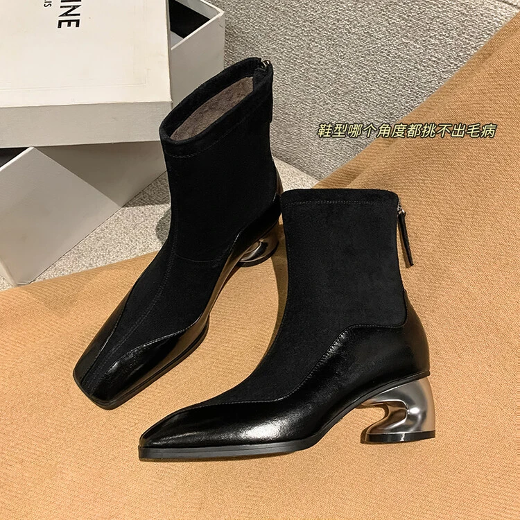 DJ时尚短靴-A3699黑色