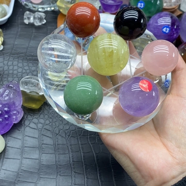 九***）石材天然水晶摆件