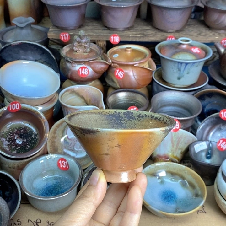 杯子精品柴烧裸烧手工茶器福利不退换
