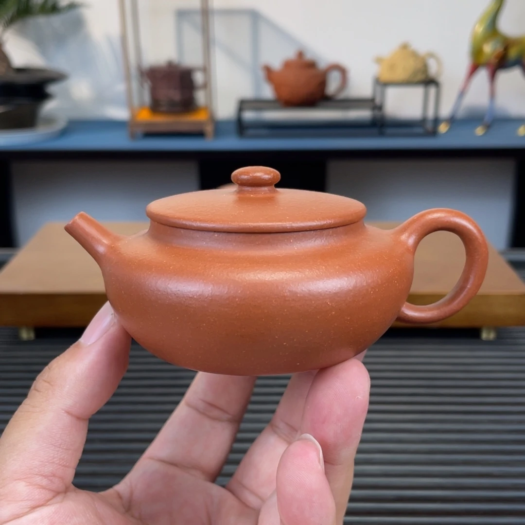 茶壶紫砂红降坡扁晨150cc