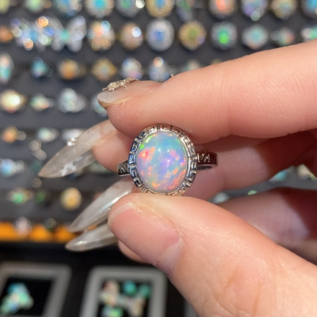 欧泊欧泊戒指银S925镶嵌