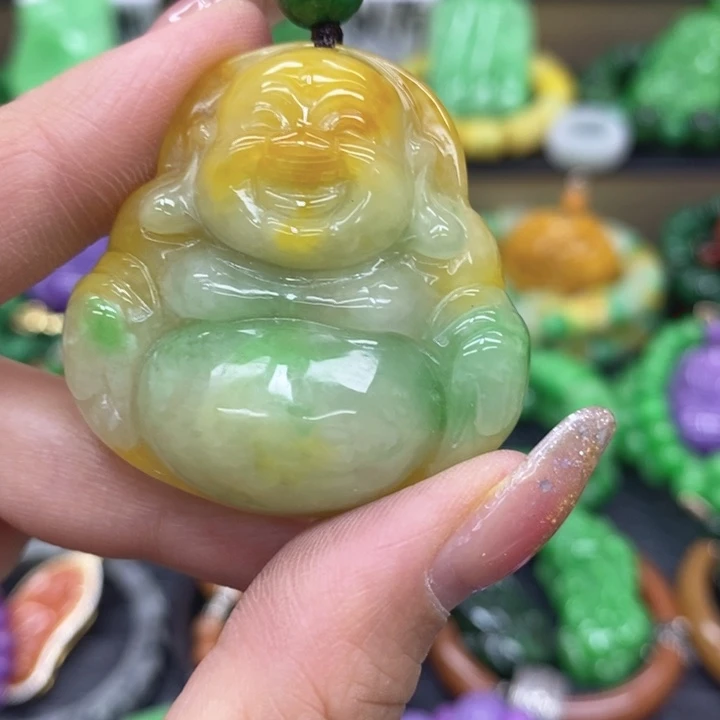 女***水翡翠未镶嵌颈饰项链2