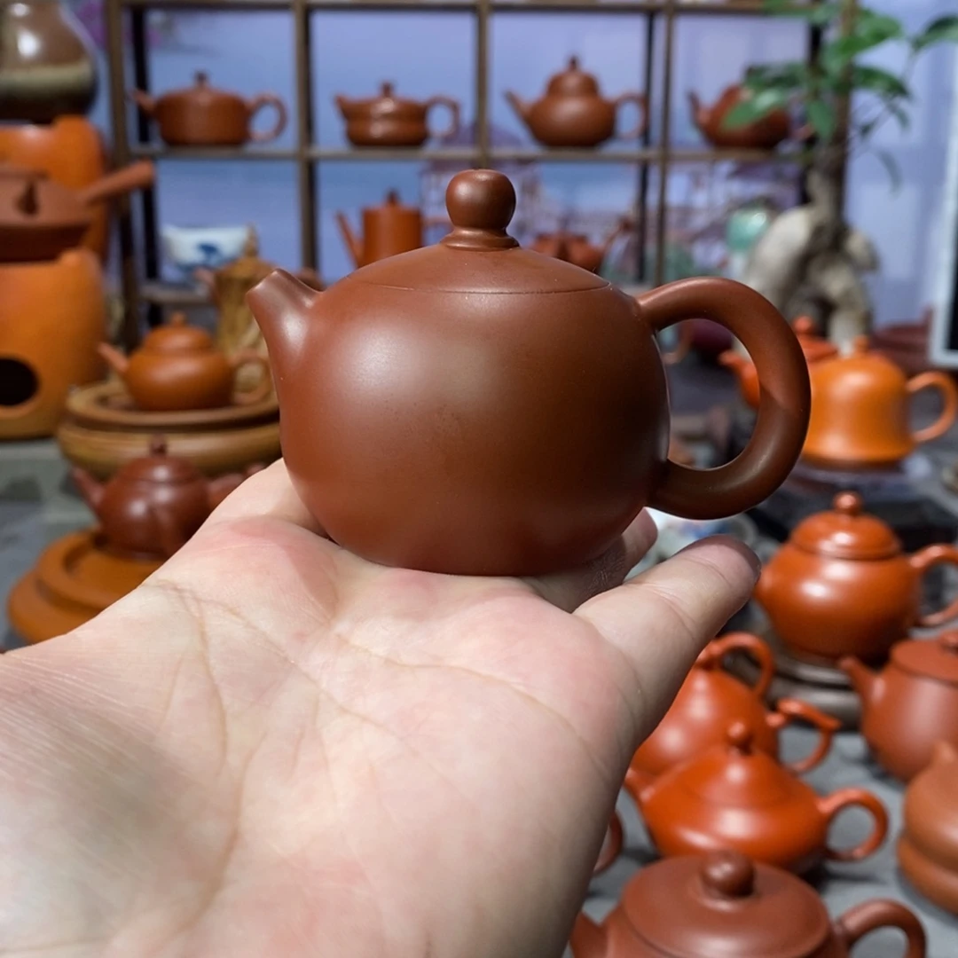 茶壶朱泥章淑煌朱泥西施壶60cc