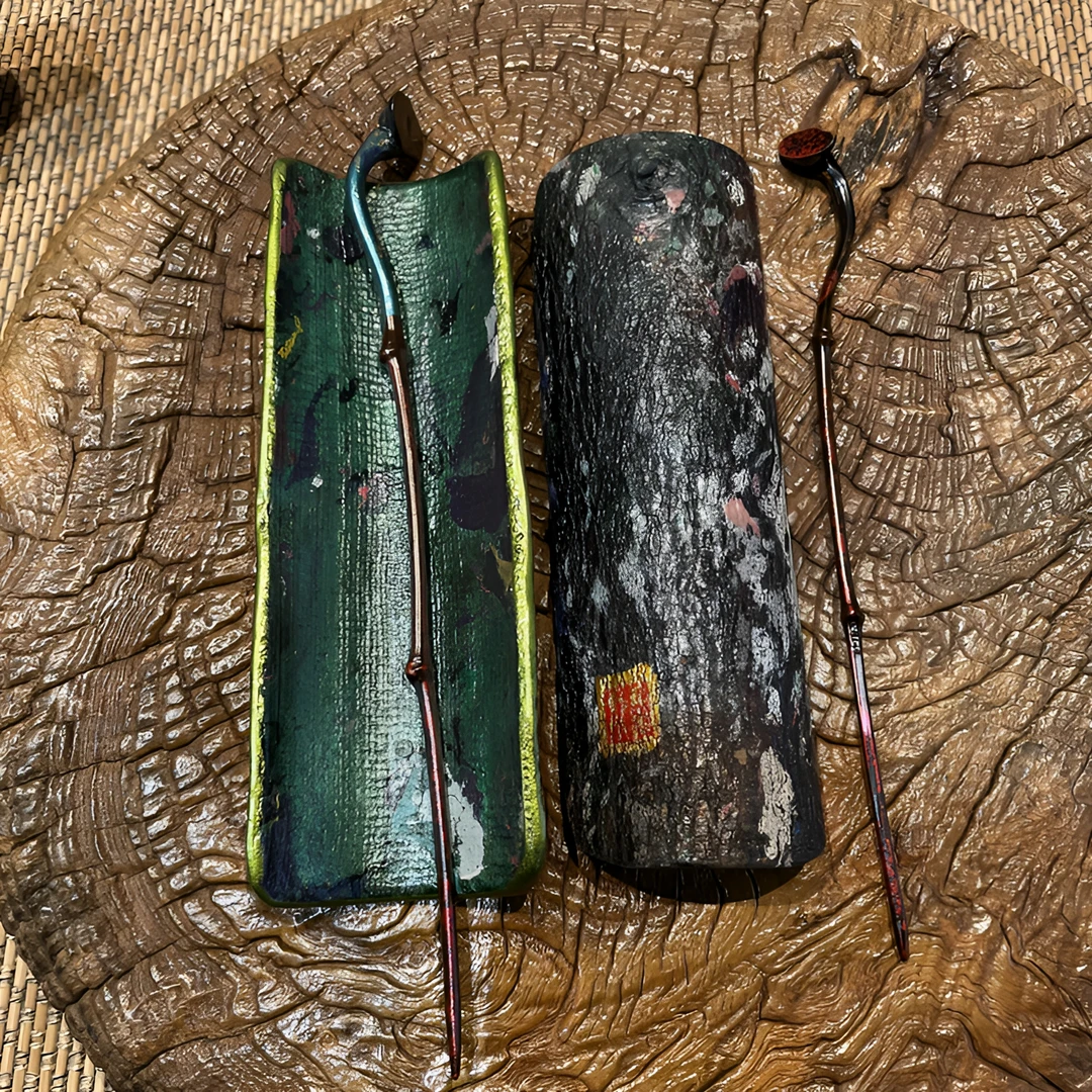 手作大漆茶则 茶拨套组 茶周边