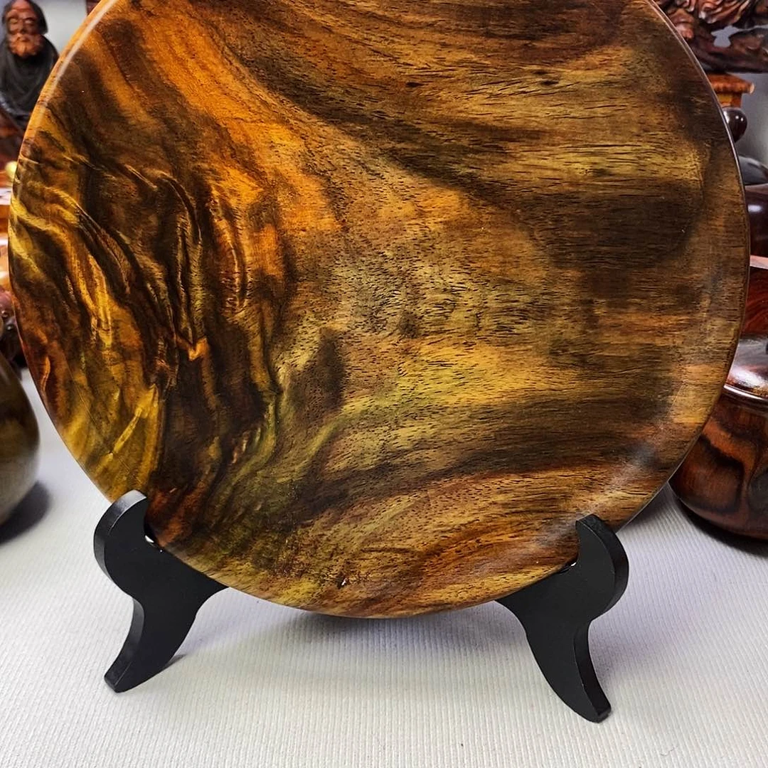 木知****y老挝大红酸枝圆盘