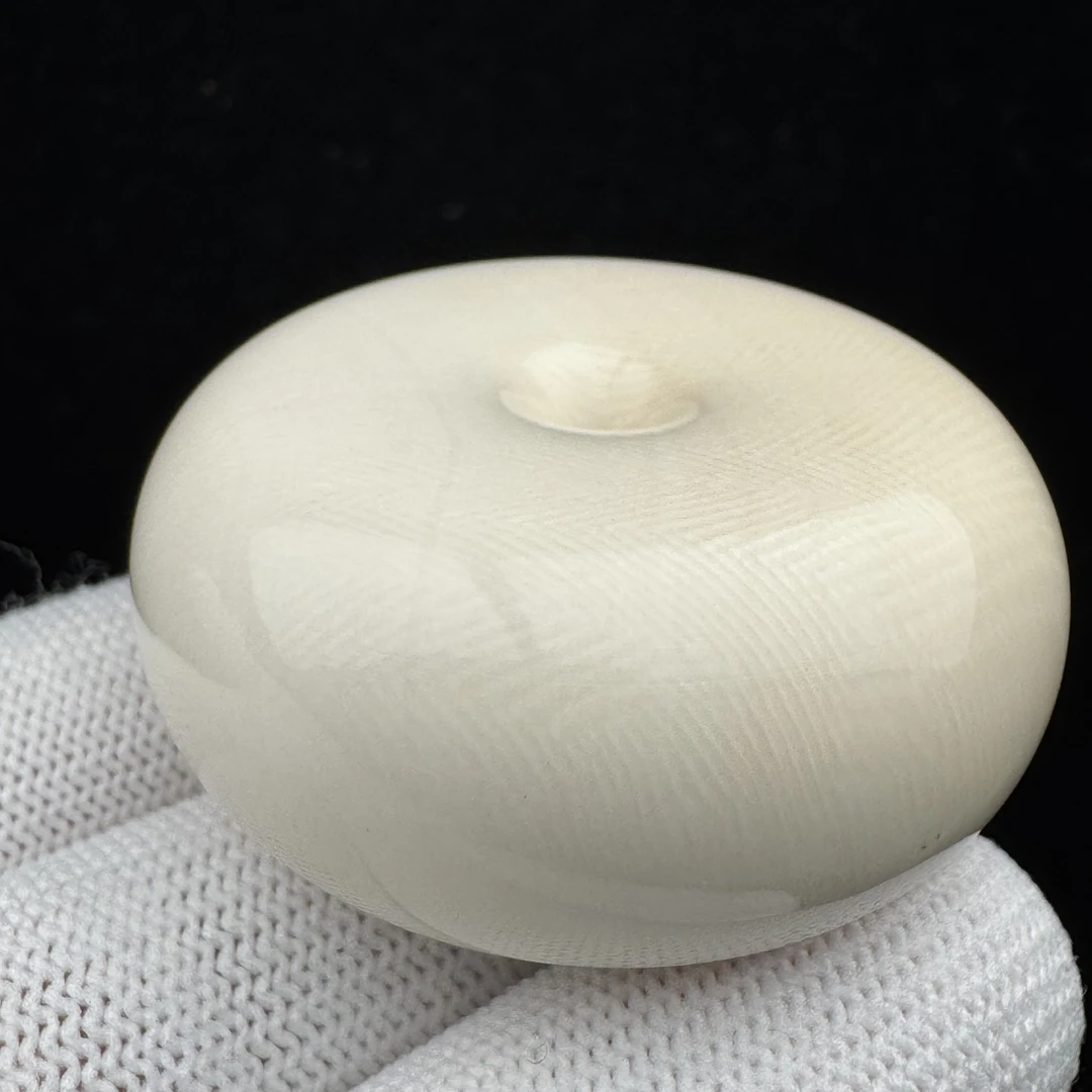 J6988天然猛犸牙 平安扣 42*19.7mm支持鉴定 假一罚四