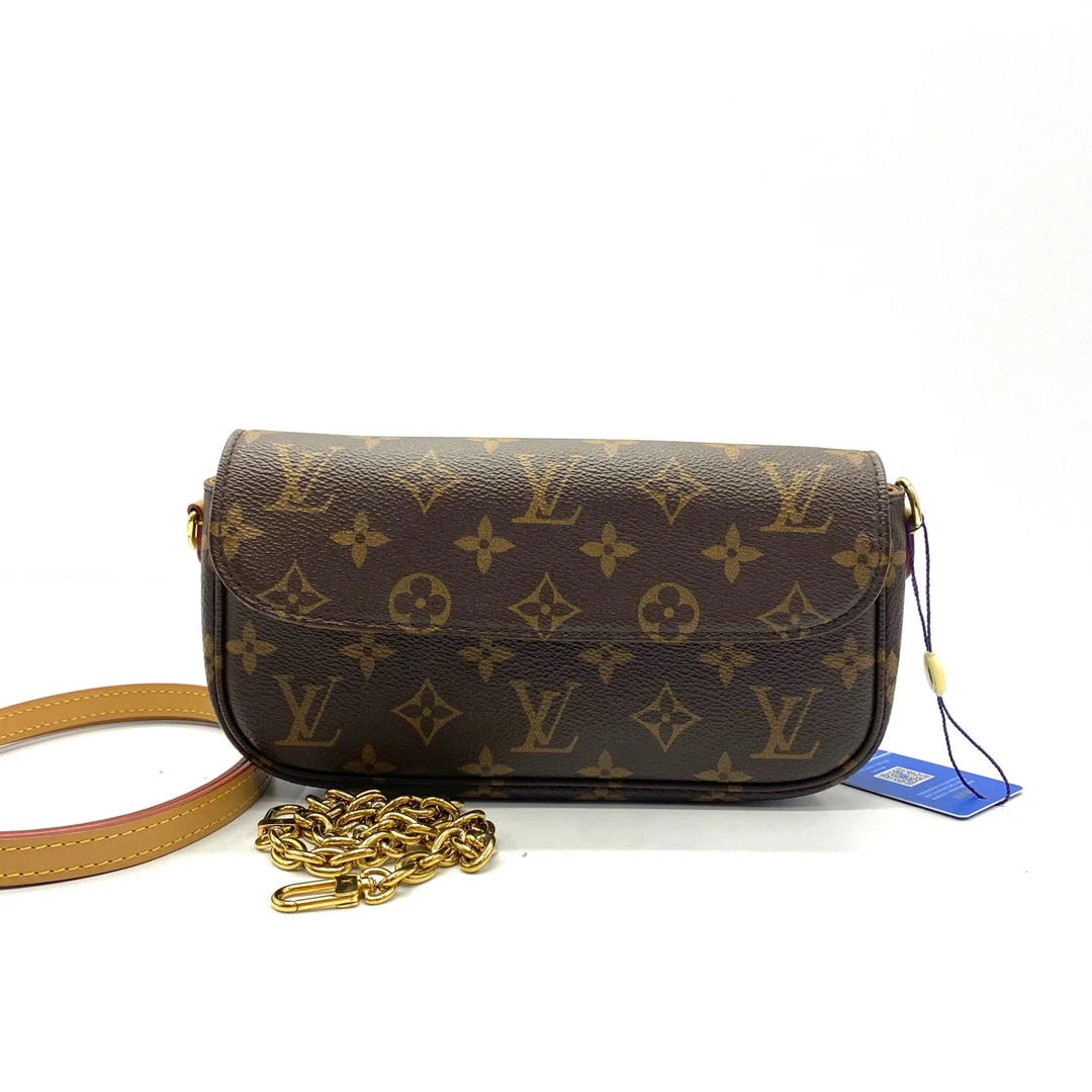 95新 LouisVuitton/路易威登 98新 IVY 经典老花腋下包单肩包