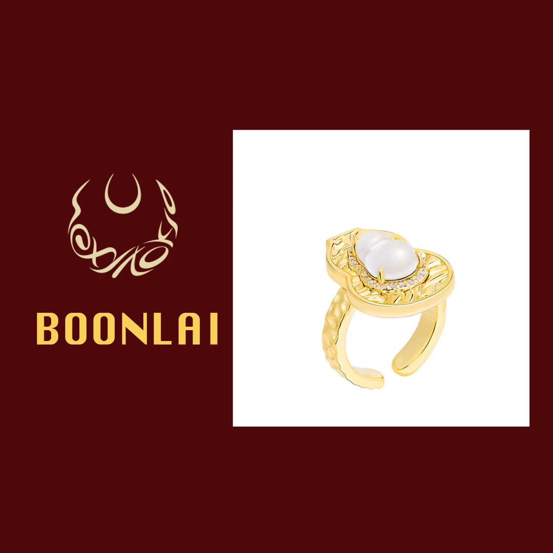 铜合金锆石戒指 Boonlai 大货金属葫芦镶钻戒指066