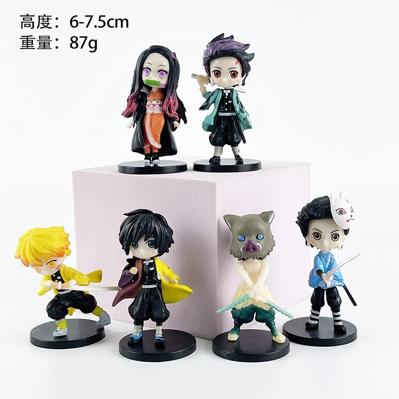 鬼灭之刃Q版6款灶门炭治郎祢豆子伊之助汽车载摆件中控台桌面