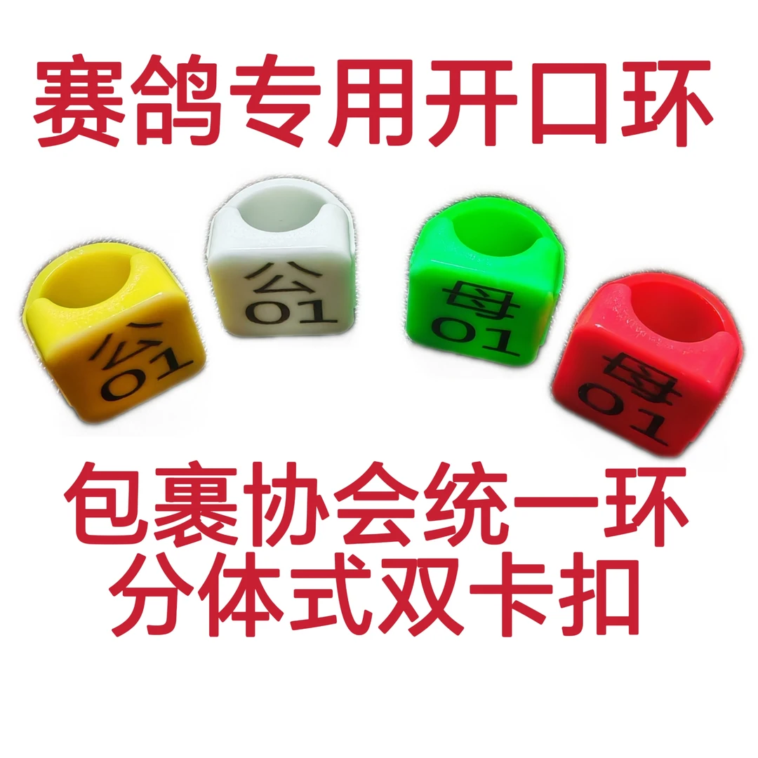 第一代鸽子配对环分体式包环专卡协会统一环双卡扣现货配对