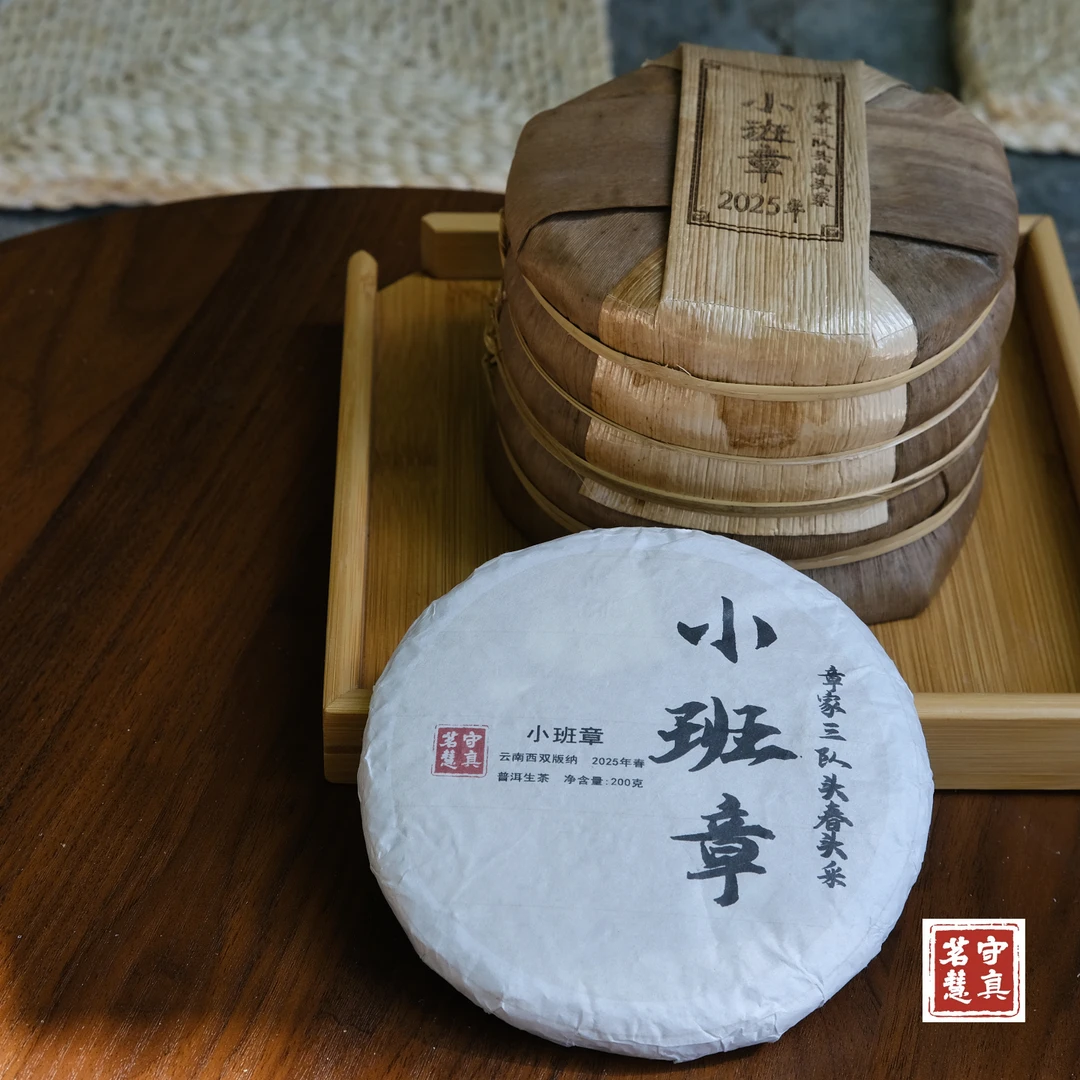 守真茗慧【小班章】2025年头春头采 章家三队  普洱生茶  200克/饼