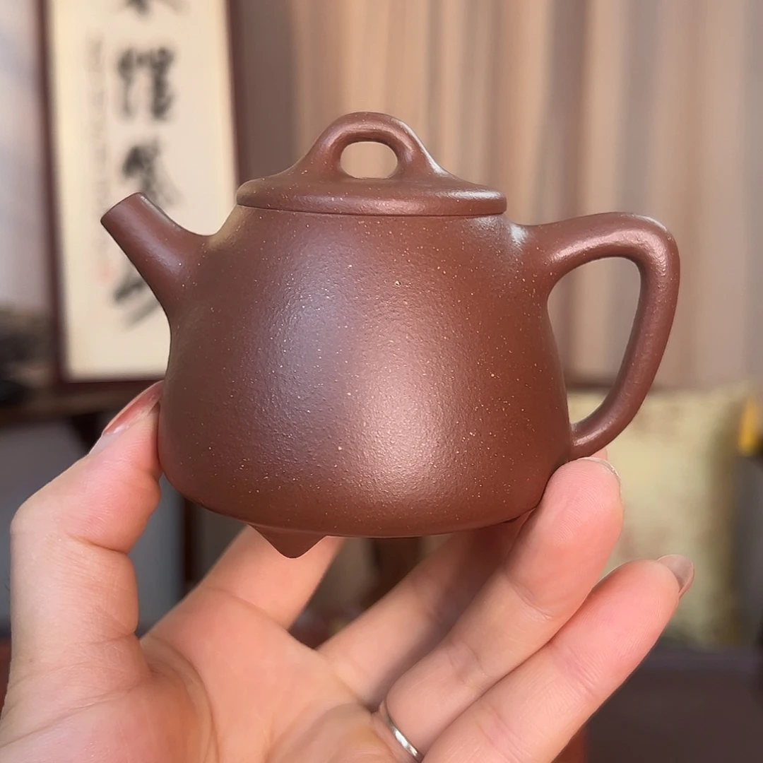 茶壶紫砂精品原矿高石瓢紫泥150cc