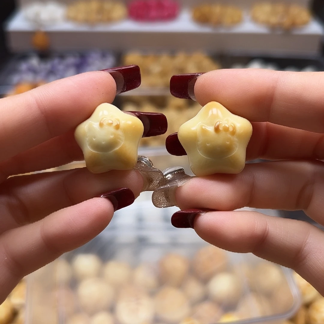 菩提根/象牙果手串瑕疵炭烤my星星7颗有裂