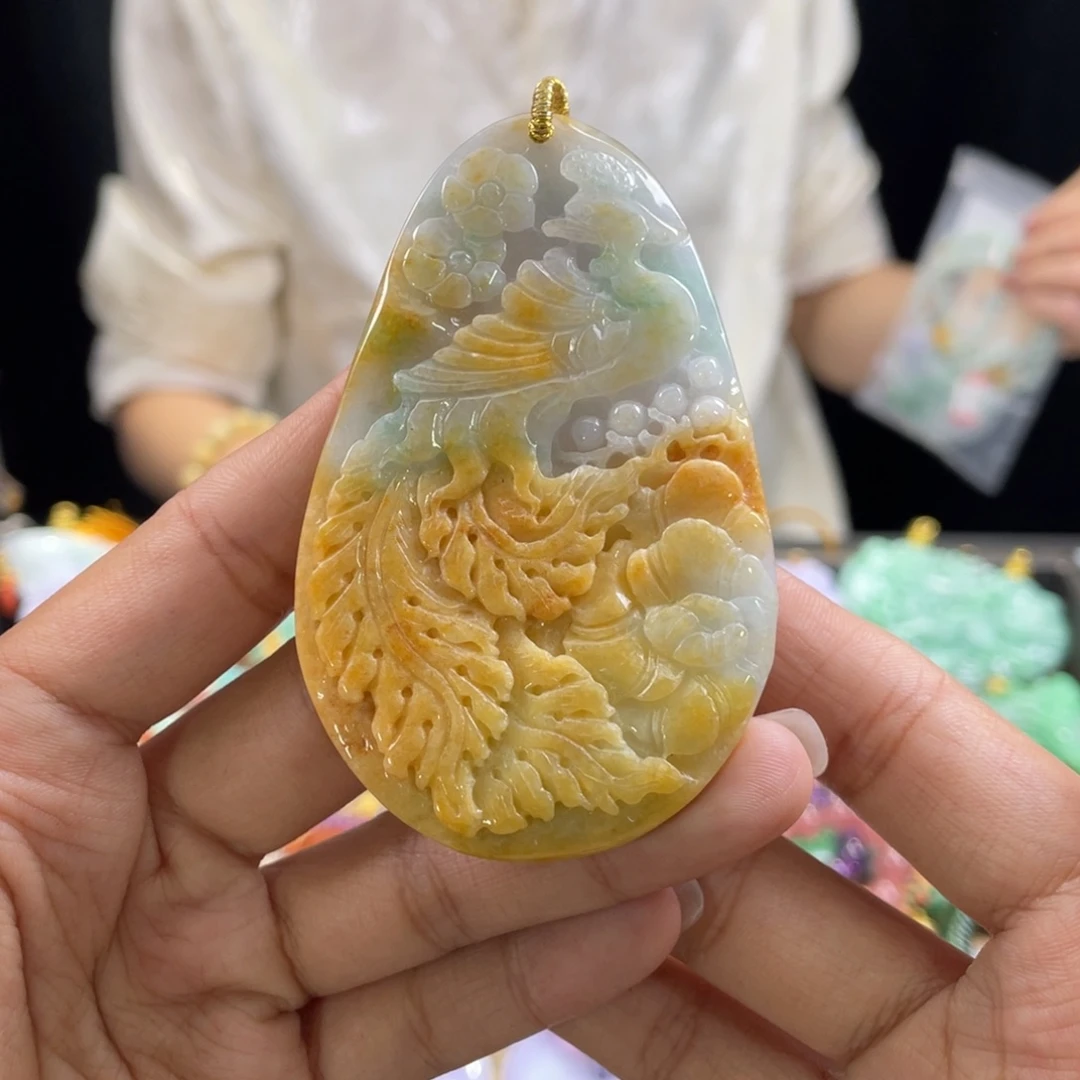 翡翠颈饰未镶嵌代编织