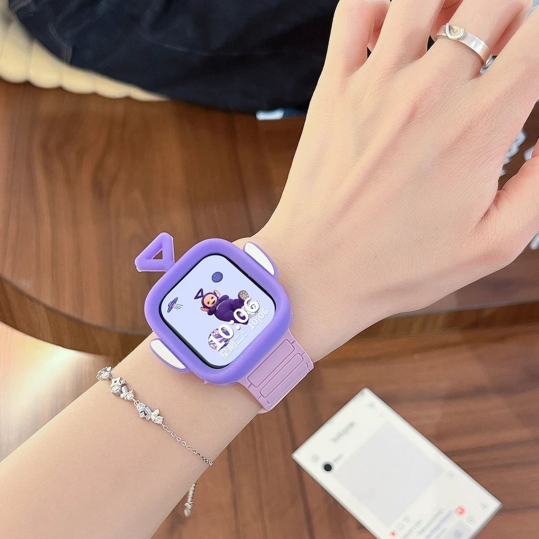 天线宝宝硅胶表带适用于applewatch手表S11iWatchS10苹果手表表带