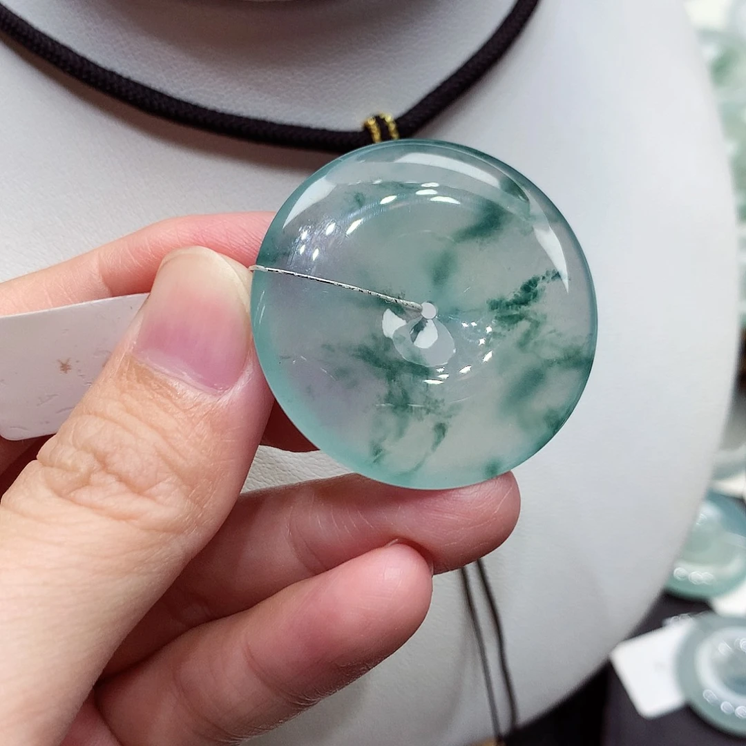 颈饰未镶嵌翡翠编号53，34.8/5.8