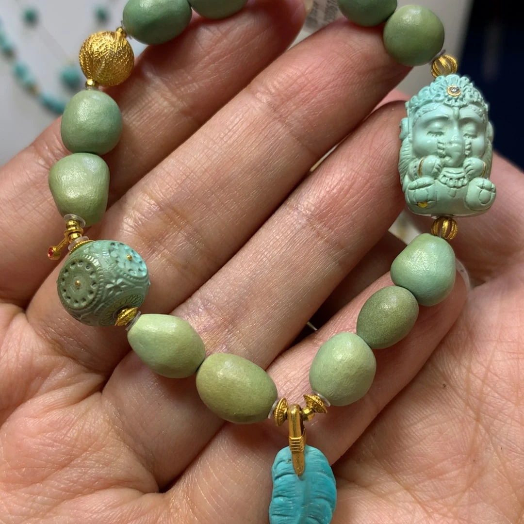 绿松石18K金镶嵌单圈