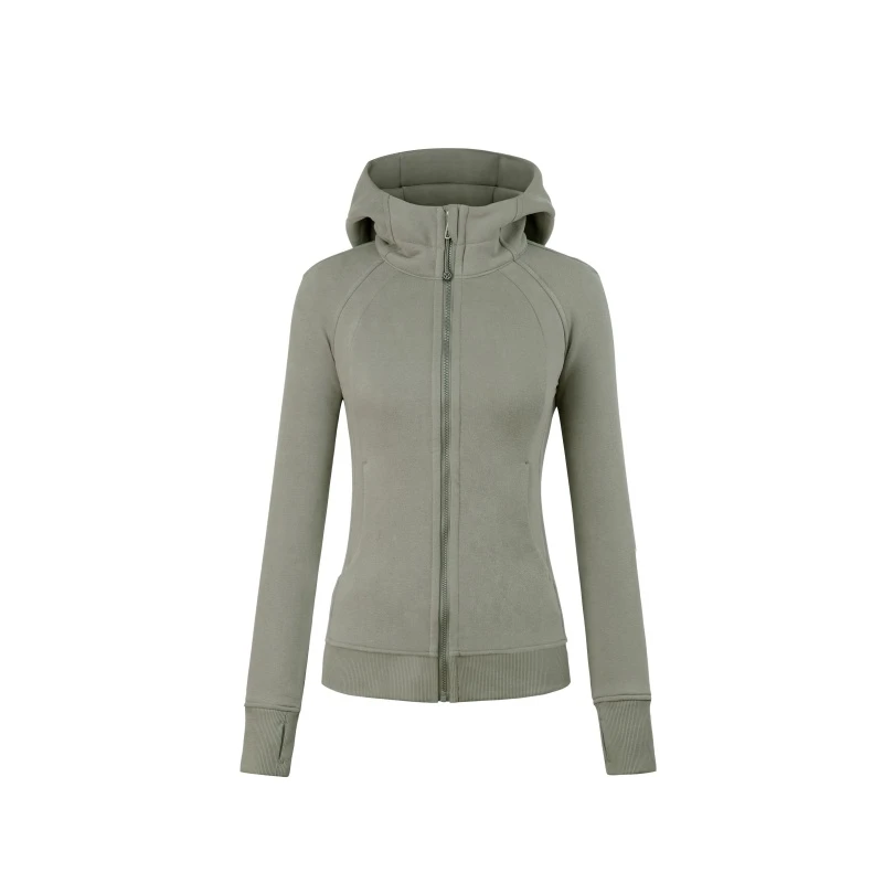 lulu同款scuba连帽外套 加绒长袖修身秋款显瘦百搭出游运动卫衣