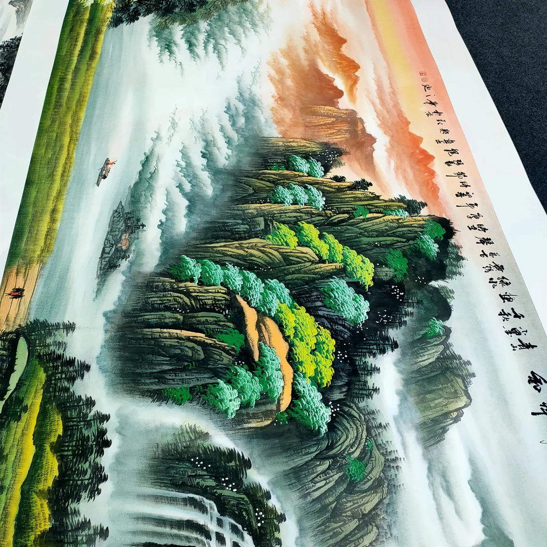 张勤龙240*100八尺山水图