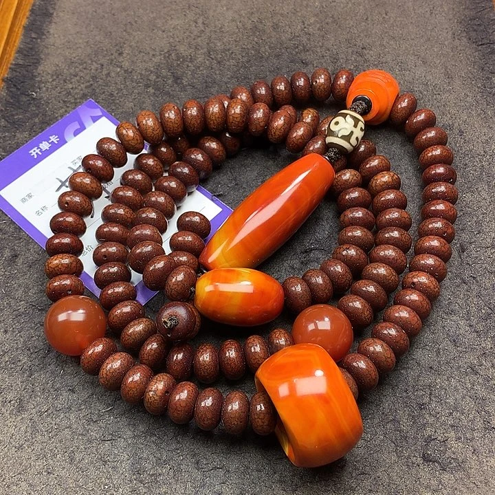 人***口吊坠星月菩提脖挂