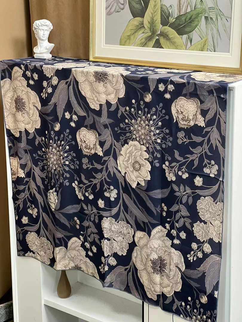 110 6D双乔纱巾-日照雪青 106cm丝巾 045