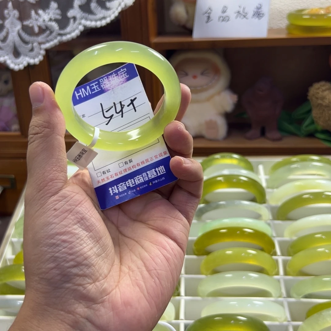 一***圆蛇纹石玉未镶嵌手镯554