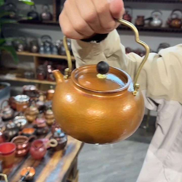 叾***屾紫铜手工一张打烧水壶