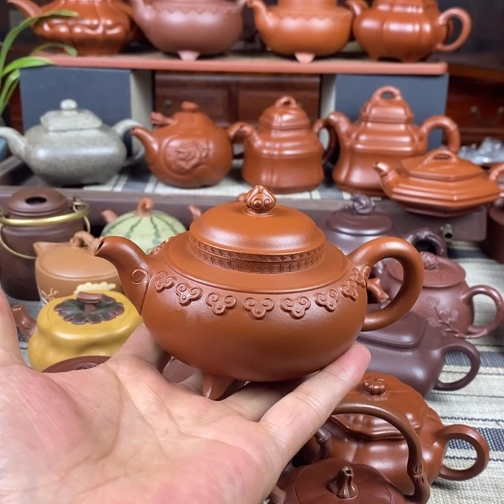 茶壶紫砂云肩如意200-230-300Cc原矿赵庄朱泥元旦特价