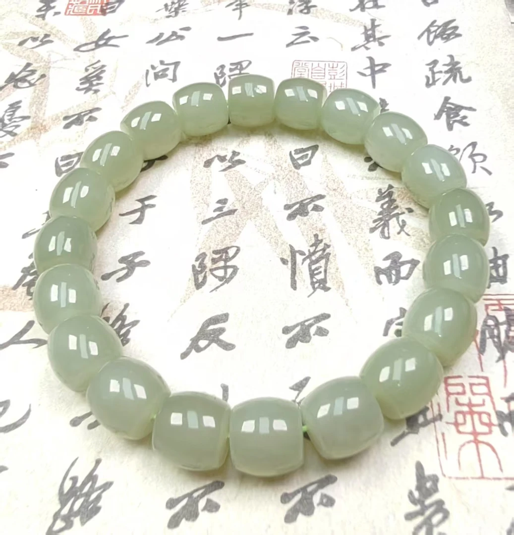 天然和田玉晴水直切卡10手串（多样性发货）HT000999001