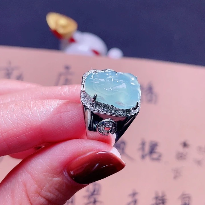 翡翠吊坠(不含链)银S925镶嵌