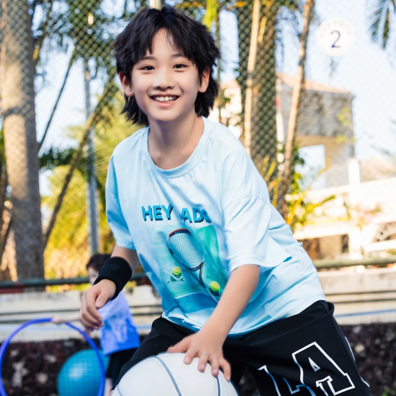 男生女生男大童运动风清新百搭短袖T恤NJTCJ24013*