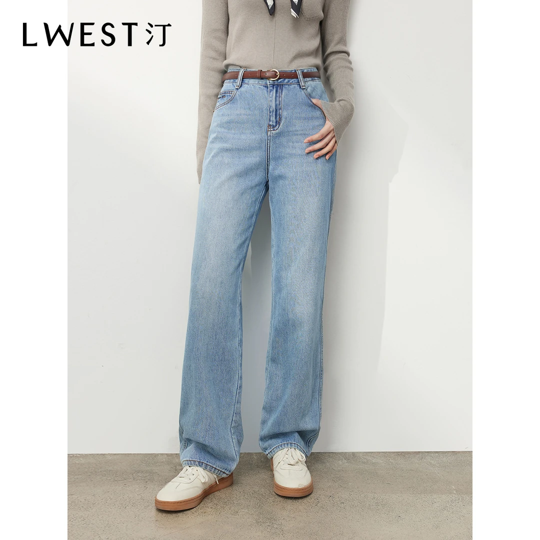 【商场同款】朗文斯汀百搭高腰直筒牛仔裤DZMN4308B12684