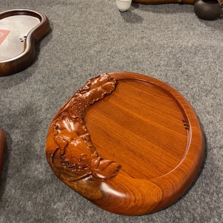 *****缅甸花梨木随行实木湿泡茶盘
