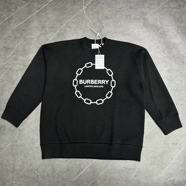 99新 BURBERRY/博柏利 s码 圆环锁链卫衣