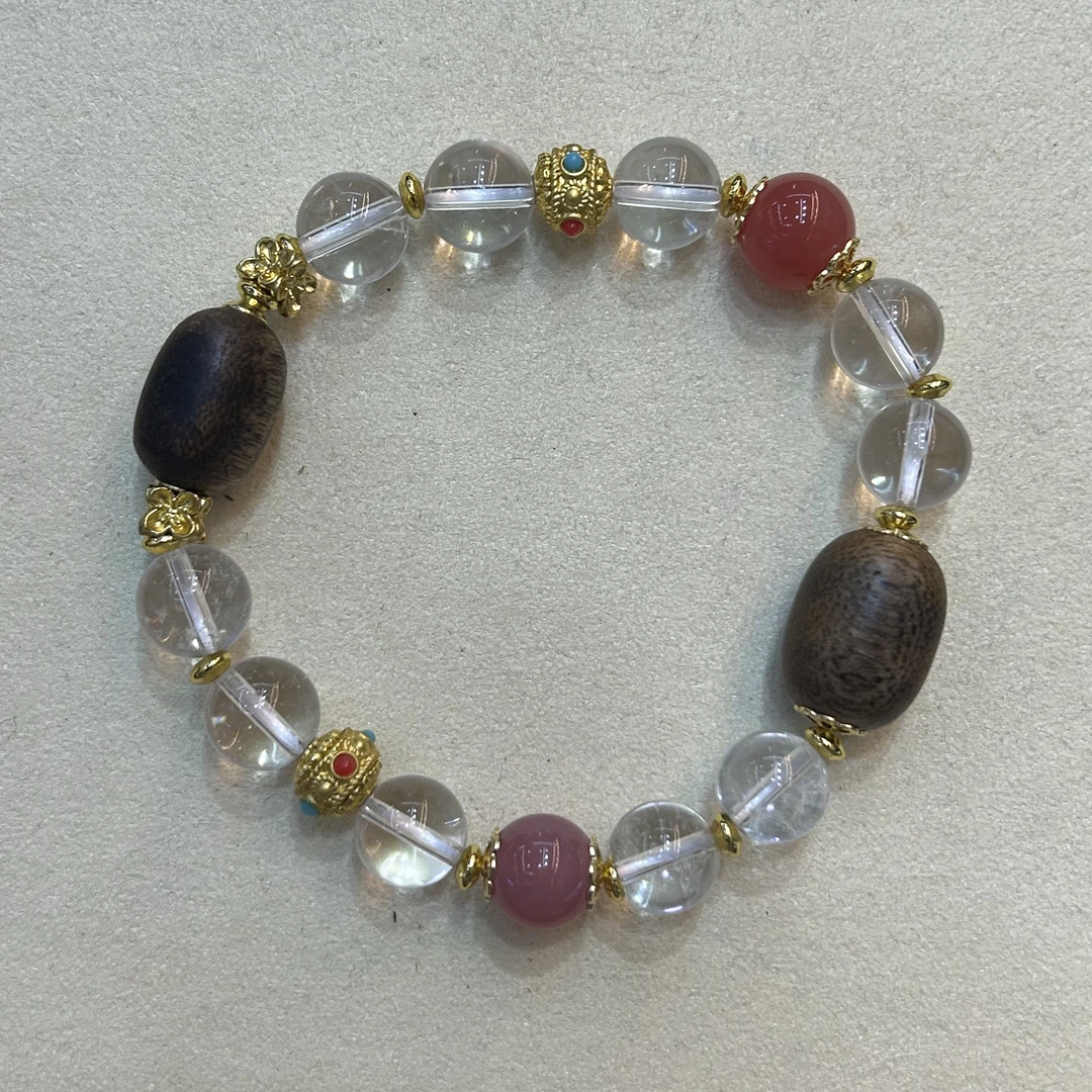 檀檀白水盐源玛瑙手串0060