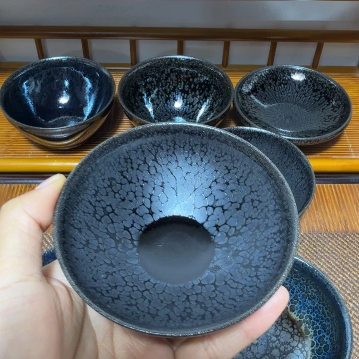 浔***栗茶盏建盏手工制作主人杯茶杯