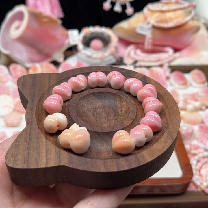 福***可手串/手链贝壳粉贝屁桃猫趴葫芦手串