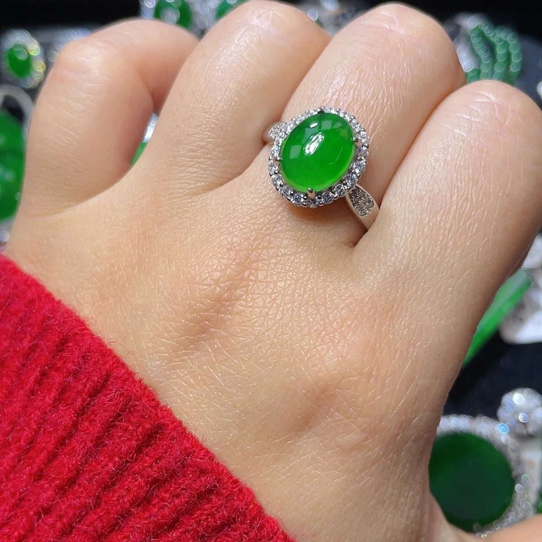 翡翠颈饰银S925镶嵌翡翠