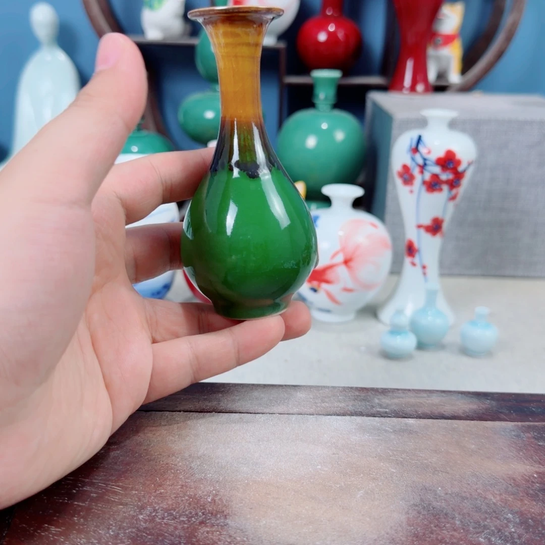 陶瓷手工小花器摆件