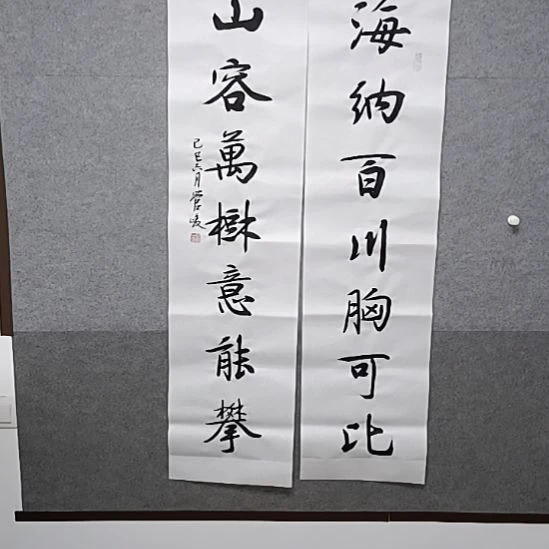 书法四尺整海纳百川胸科