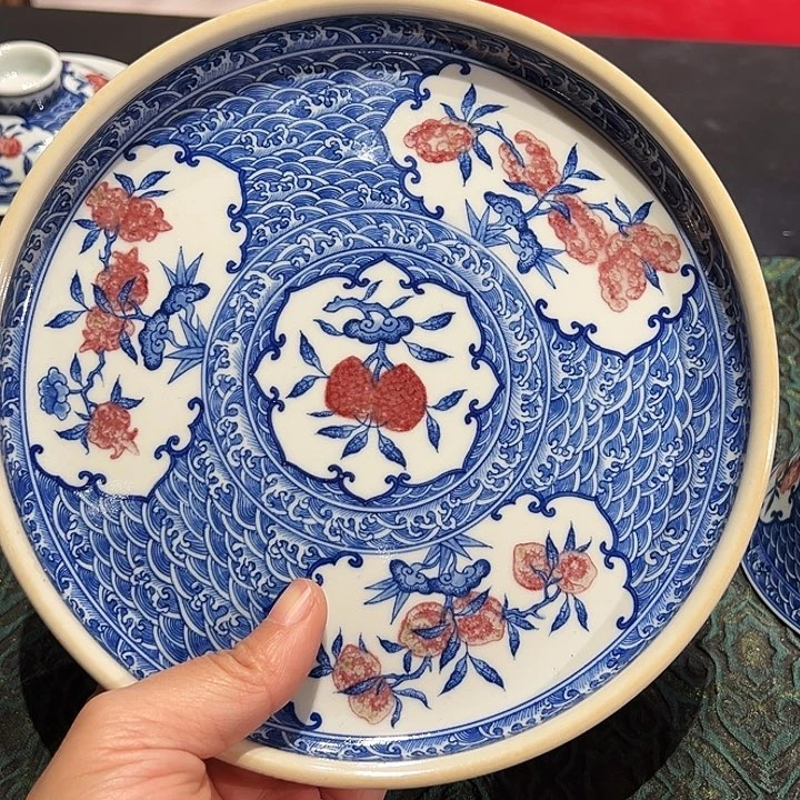 微瑕臻玉古坊原矿青花釉里红