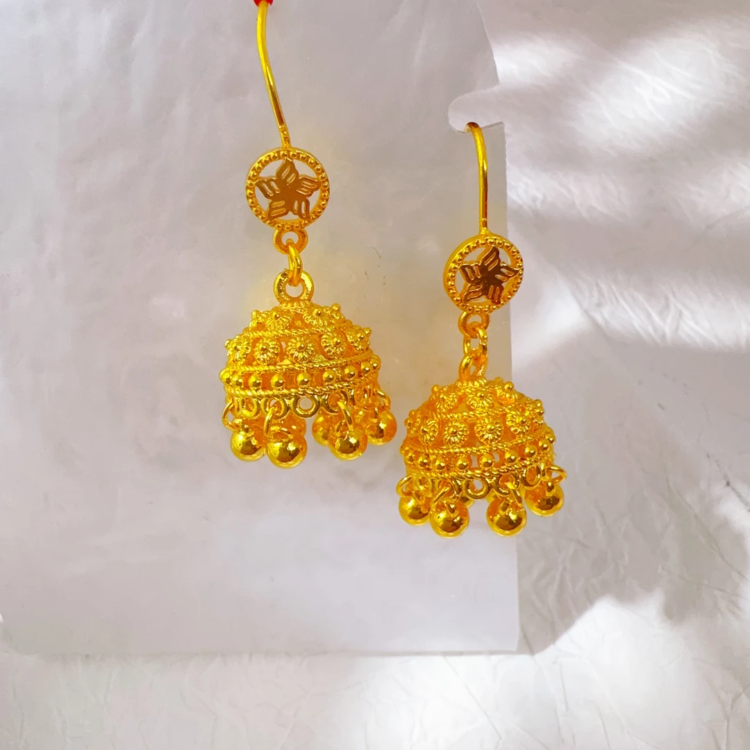 合金无非金属耳饰 MG 时尚小铃铛耳环0.16g