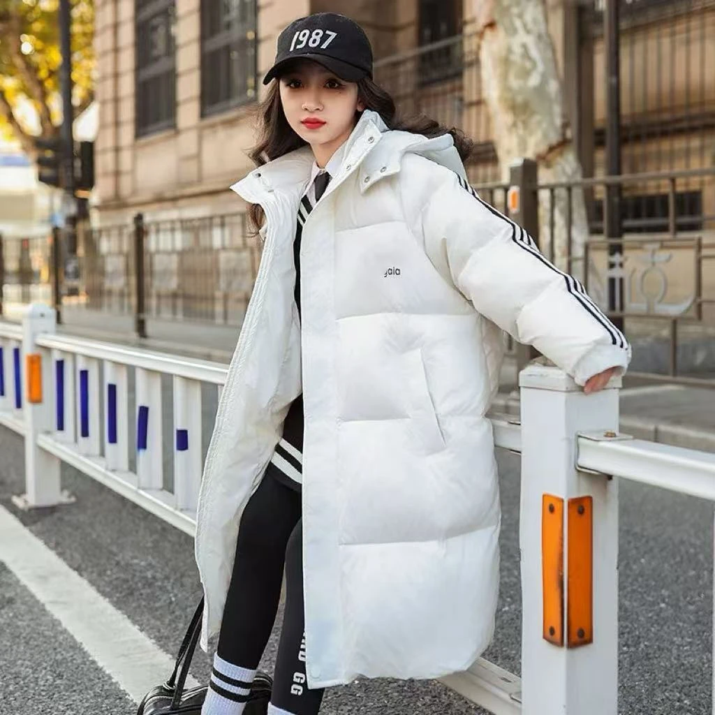 412217《白》优选韩版儿童休闲百搭时尚连帽洋气羽绒服