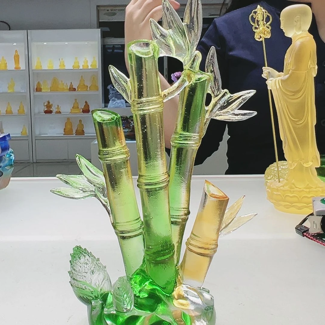 【闪购商品】手工艺品琉璃竹子茶摆件