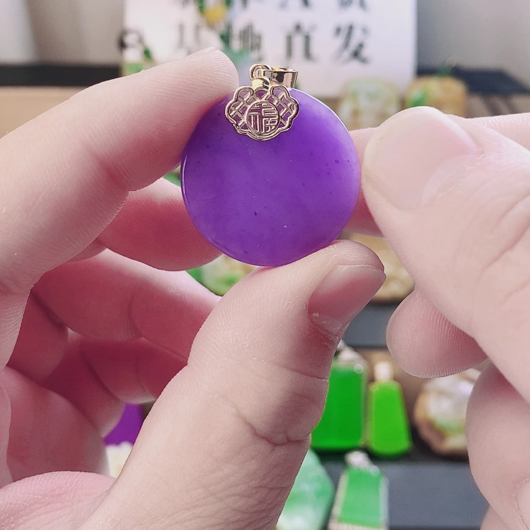 翡翠银S925镶嵌吊坠(赠链)