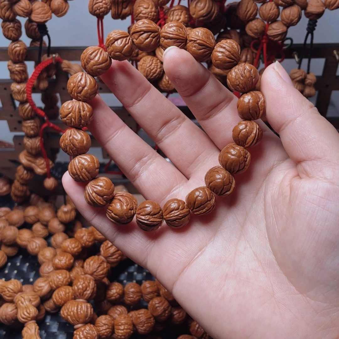 木质类龙纹桃枭手串