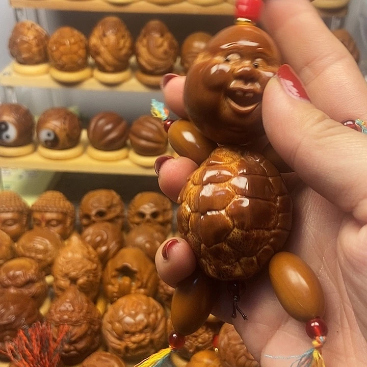 葳***萏橄榄核手串/手链小人