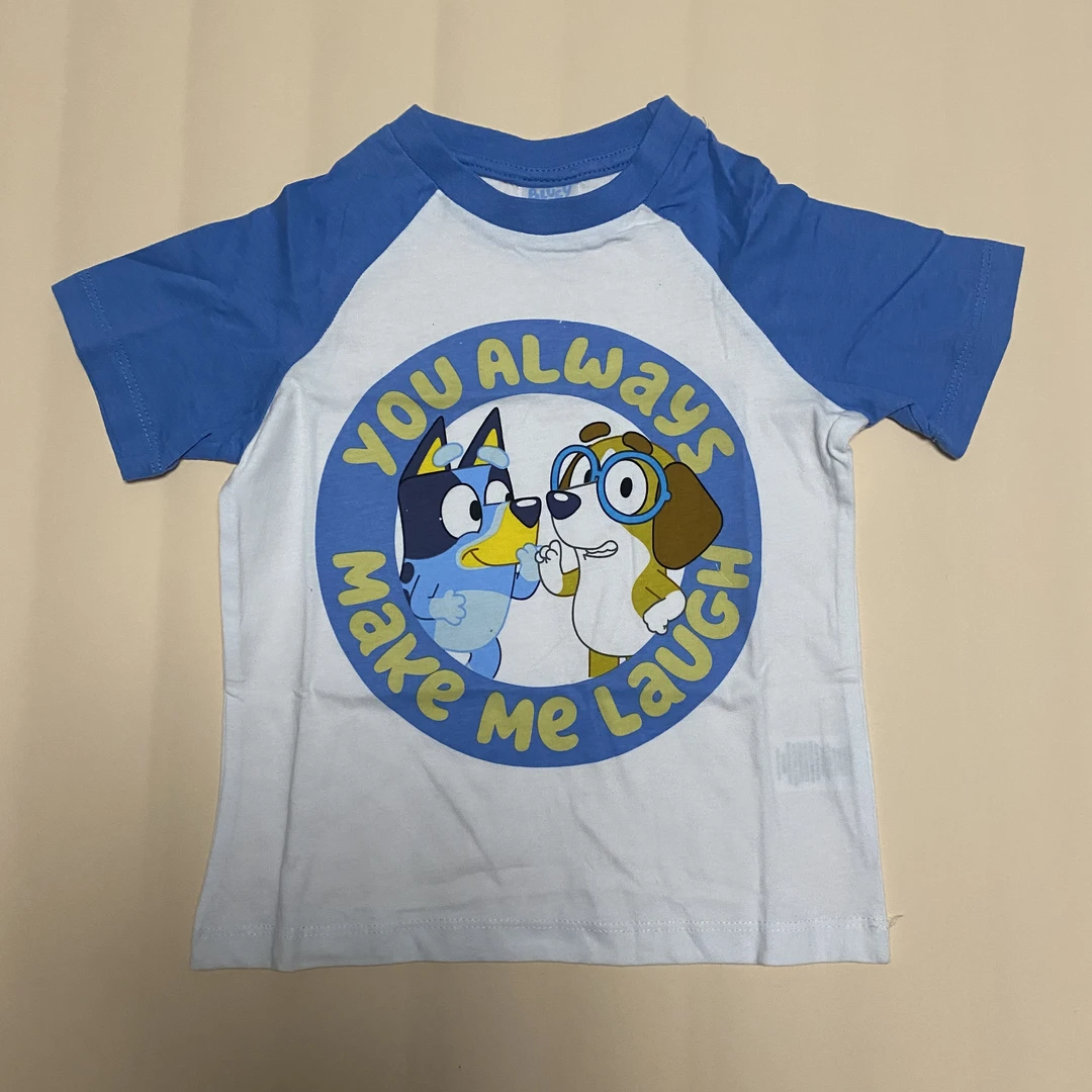 外贸童装 新款布鲁伊纯棉儿童T恤夏季短袖变色卡通宽松休闲